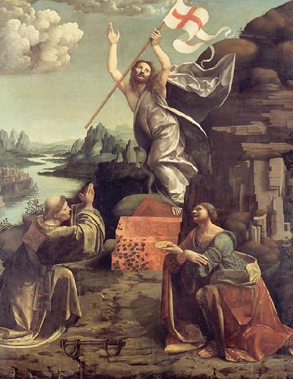 Giovanni Antonio Boltraffio The Resurrection of Christ with SS. Leonard of Noblac and Lucia